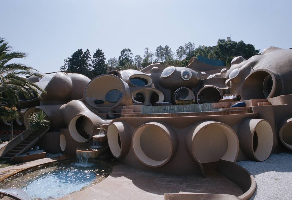 The exterior of the Le Palais Bulles, or Bubble Palace of France, is seen.