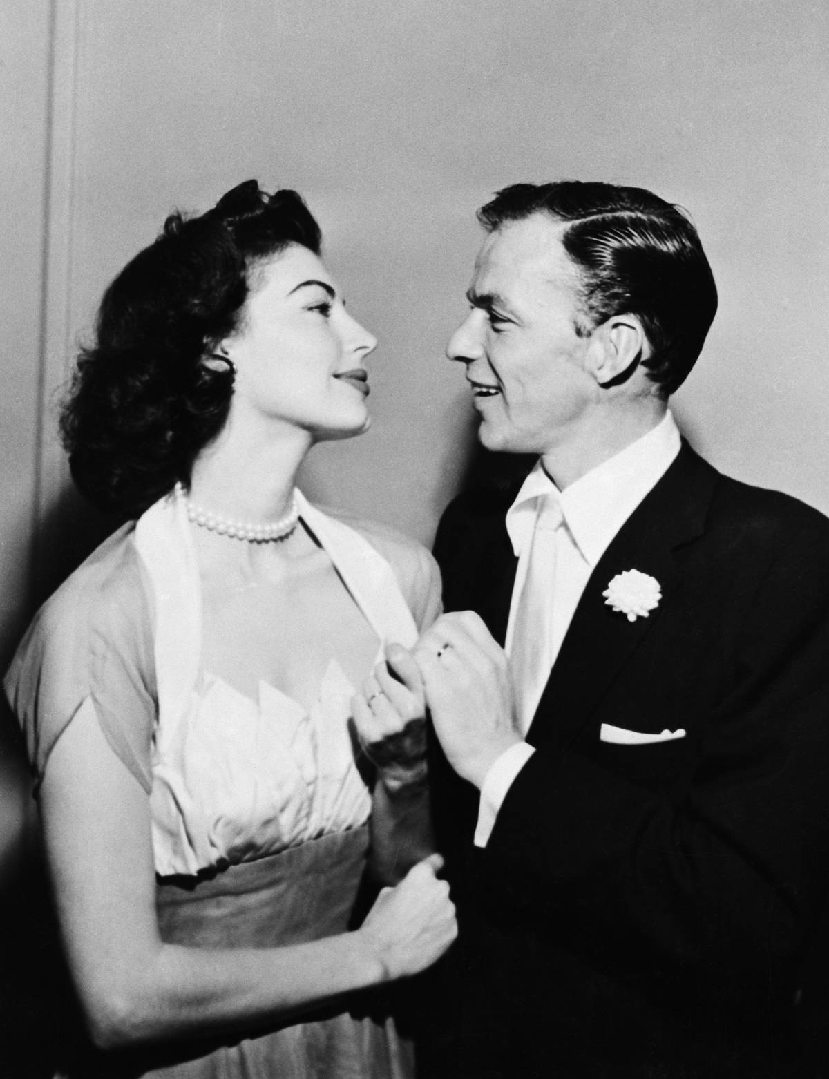 Ava Gardner and Frank Sinatra on Wedding Day