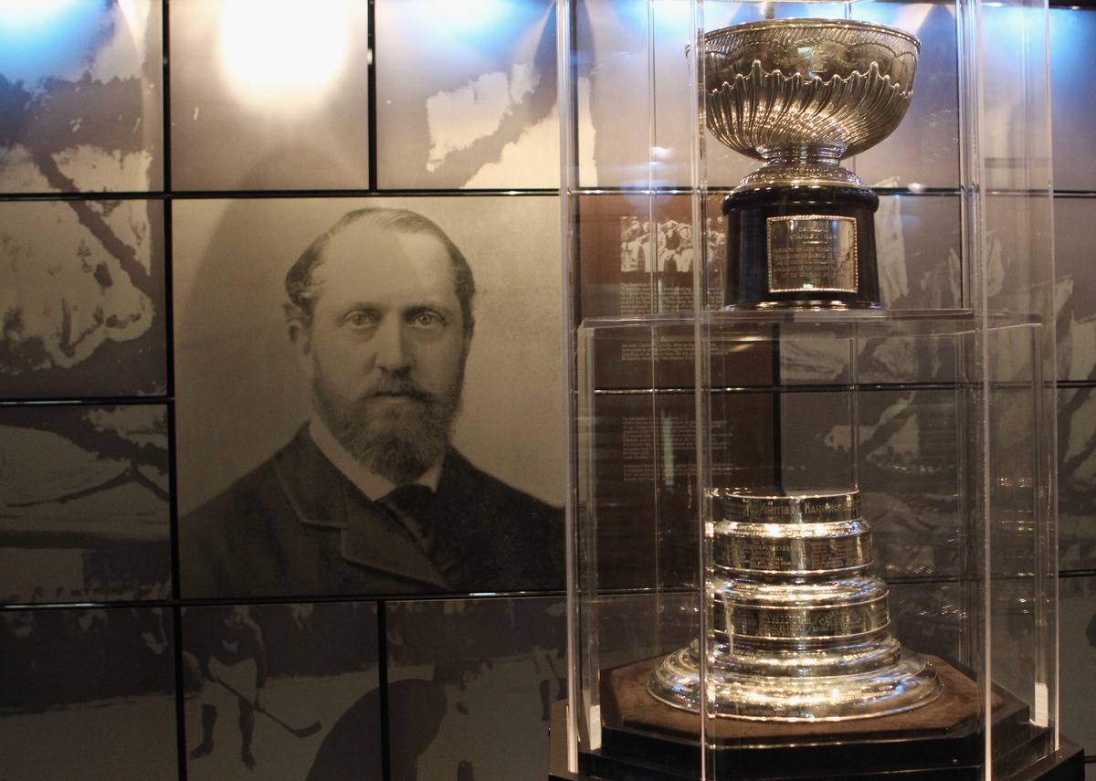 The original Stanley Cup rests in a vault at the Hockey Hall of Fame.