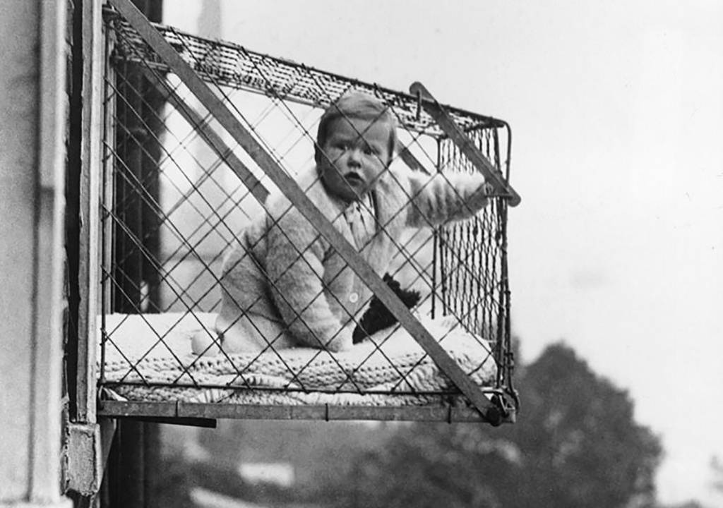 baby in a cage