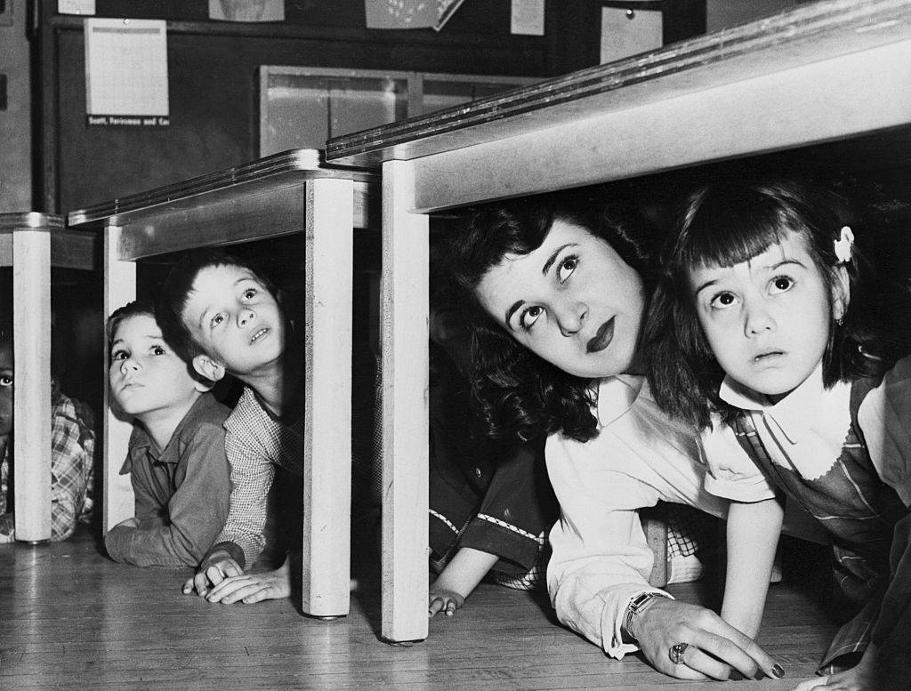 Picture of teacher and students