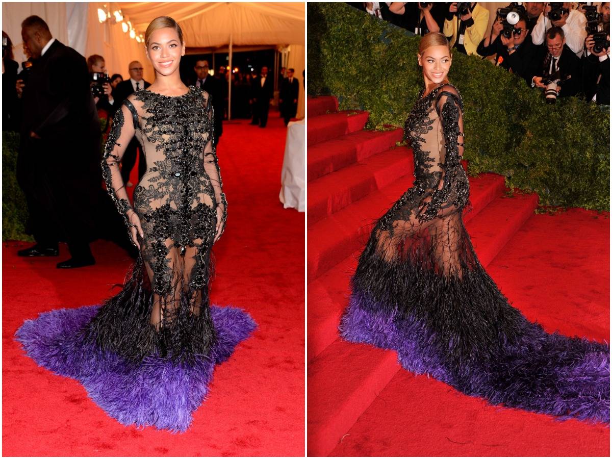 Beyonce poses for the 2012 Met Gala.