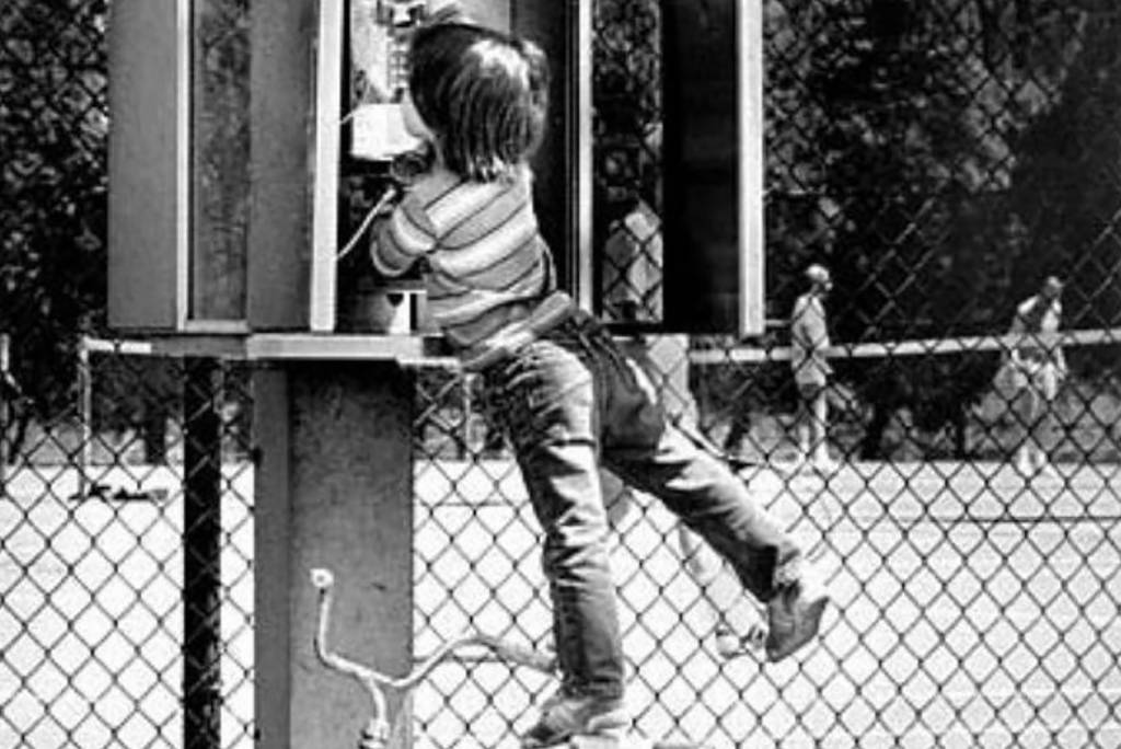 Kid using a phone