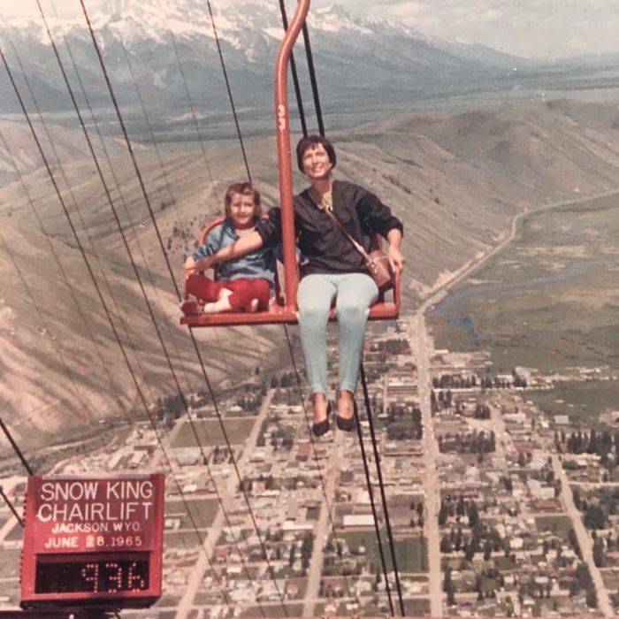 People on a chairlift