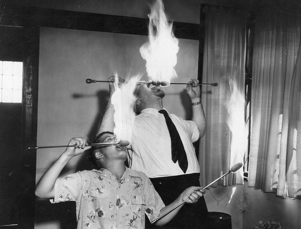 People fireating
