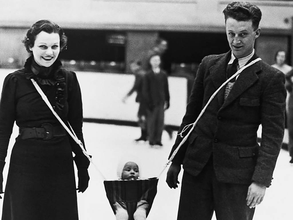 Picture of baby on ice