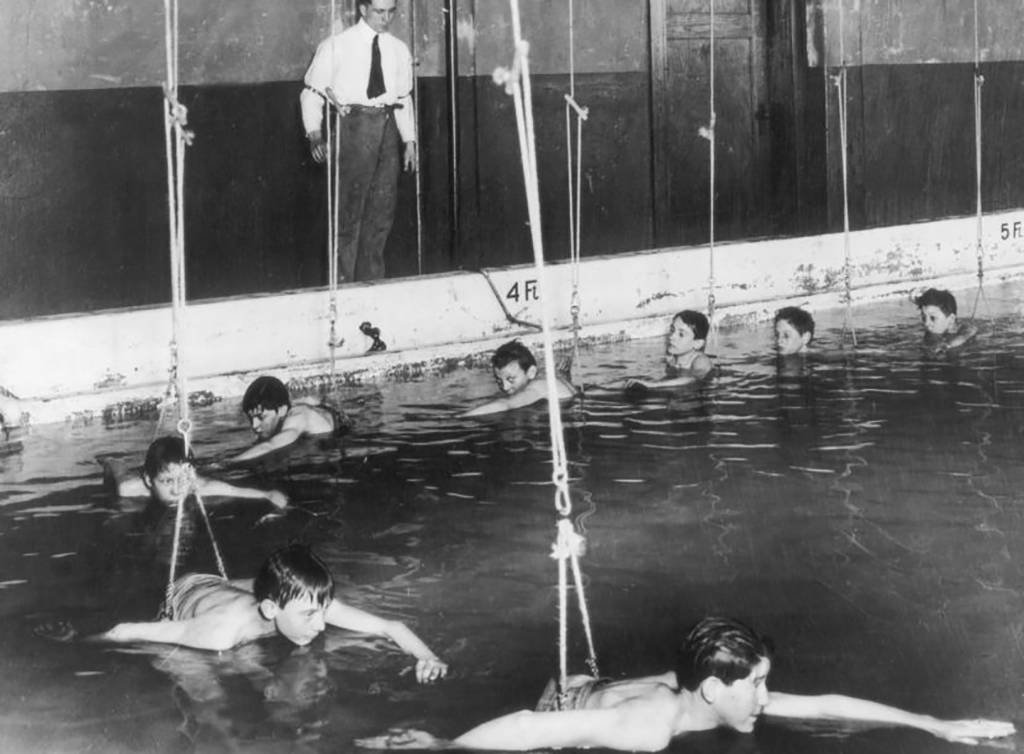 Kids in a pool