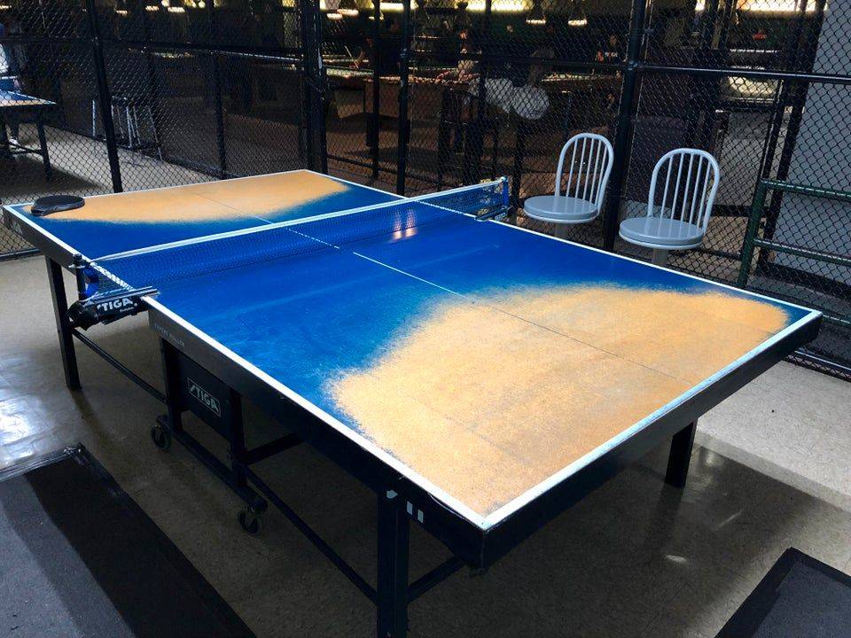 paint coming off of ping pong table