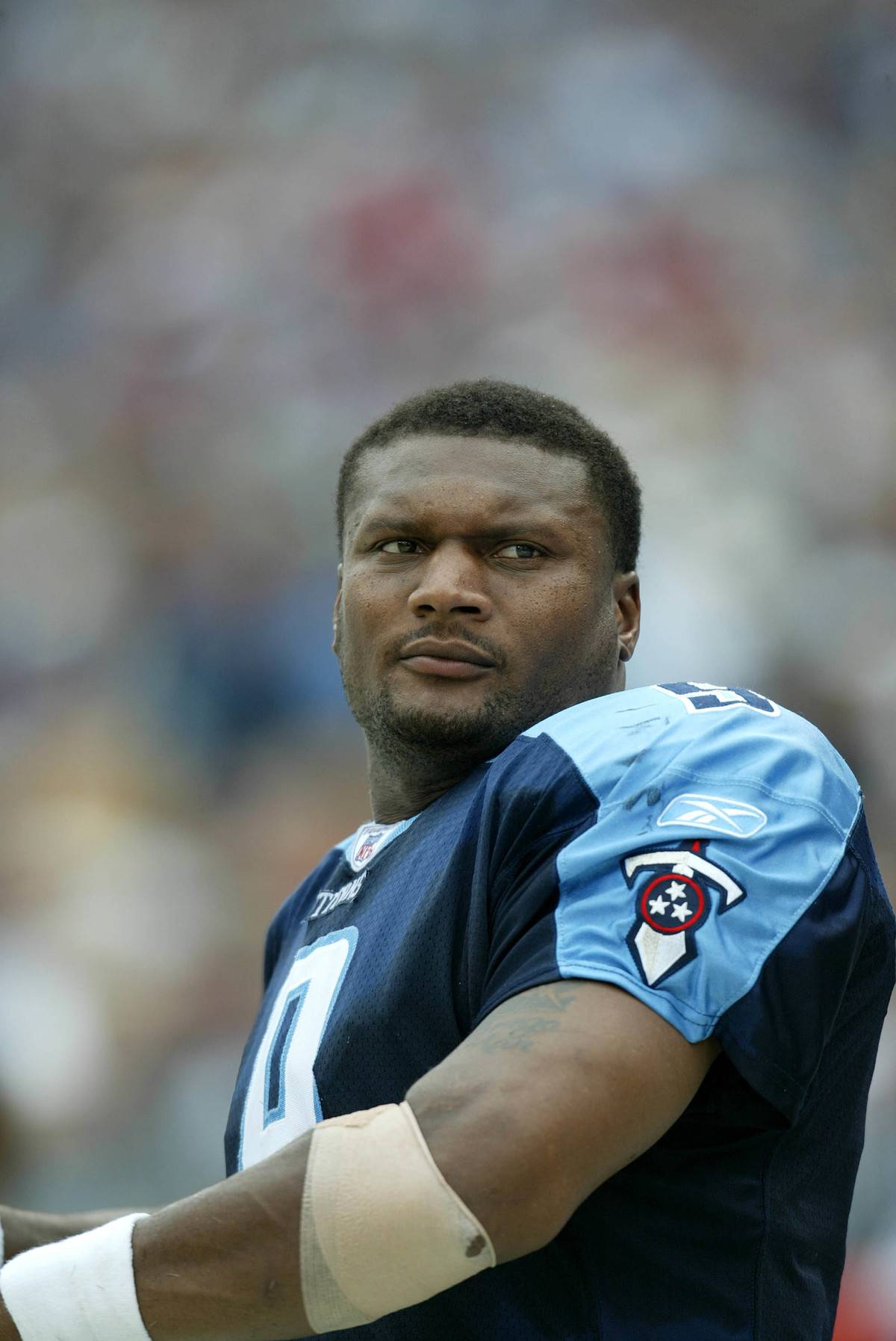 STEVE MCNAIR playing for the Titans