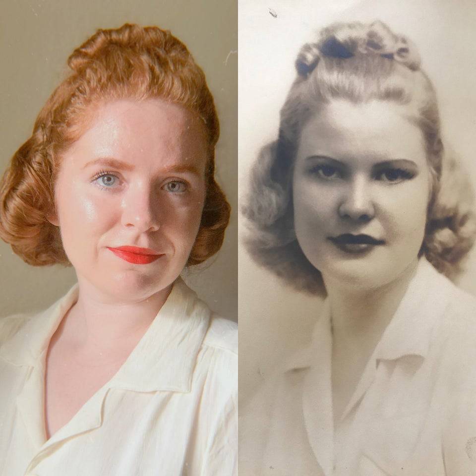 grandma before and after