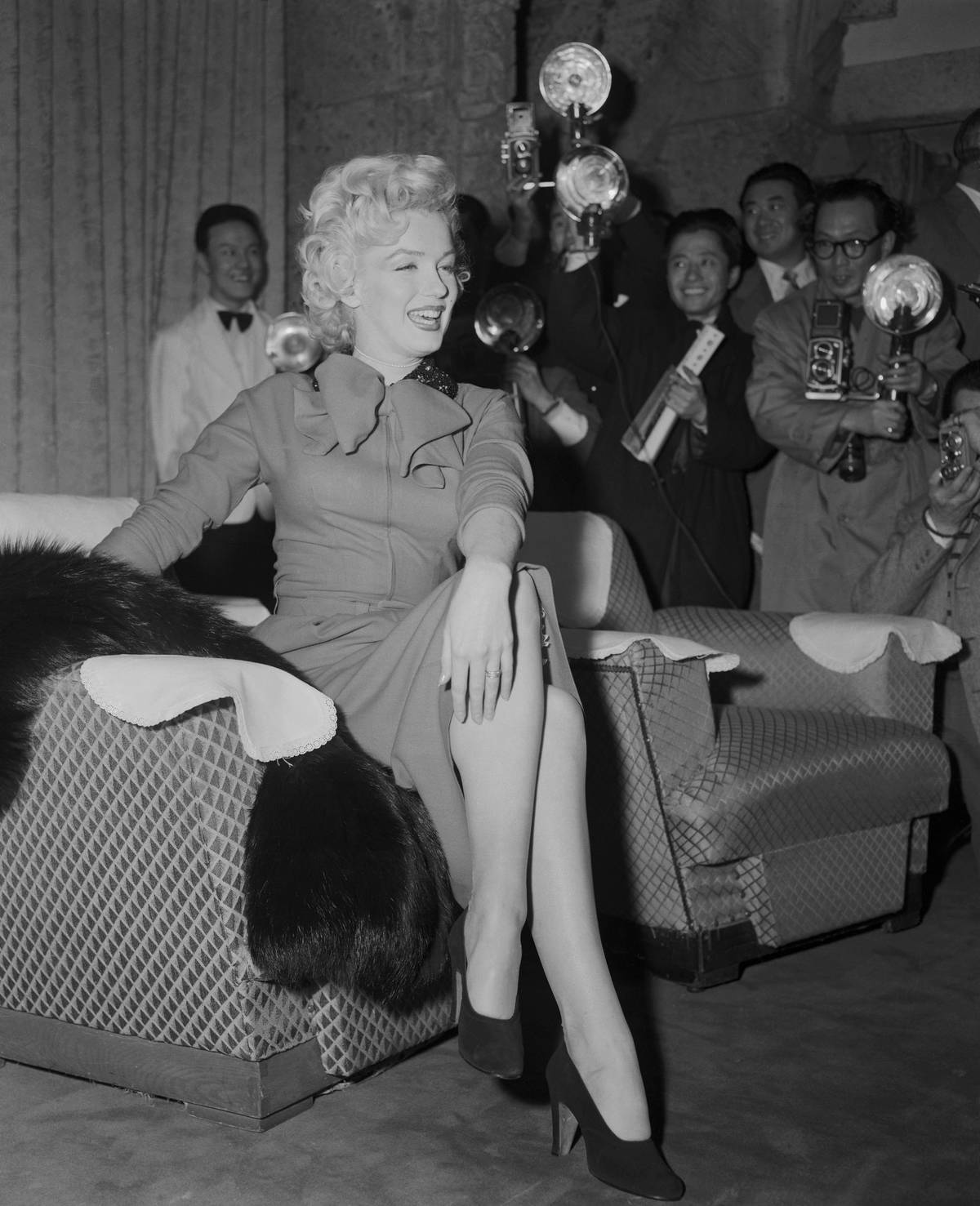 Marilyn Monroe Smiling for Photographers
