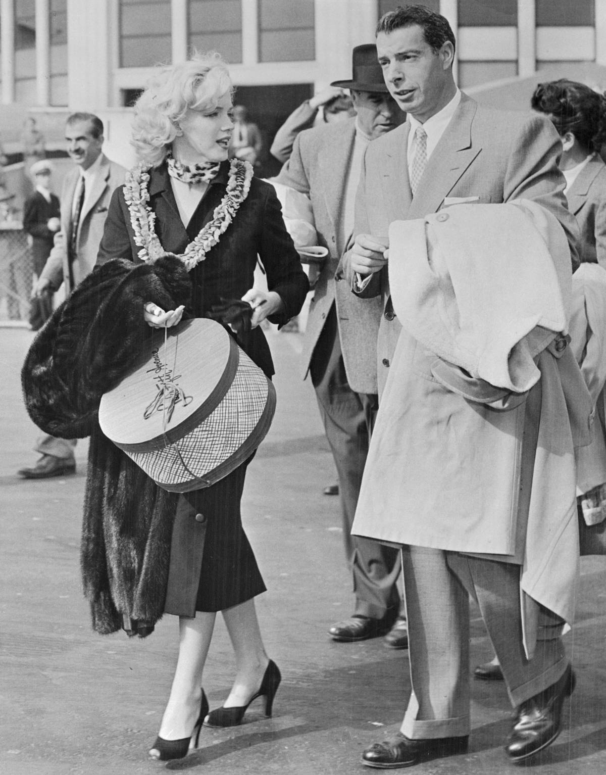 Marilyn with Joe Dimaggio