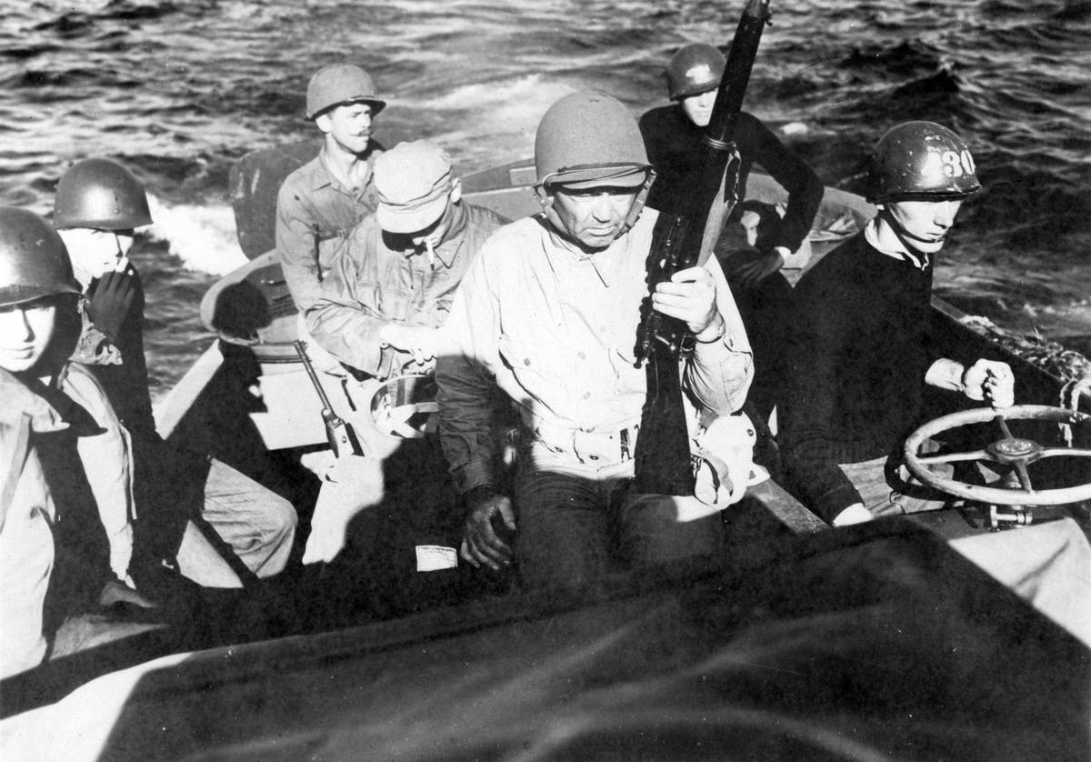 Commander Dempsey In Landing Craft