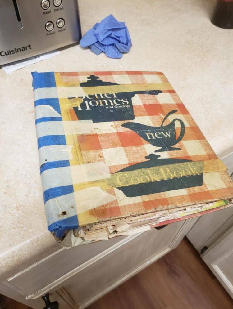 old cook book with recipes