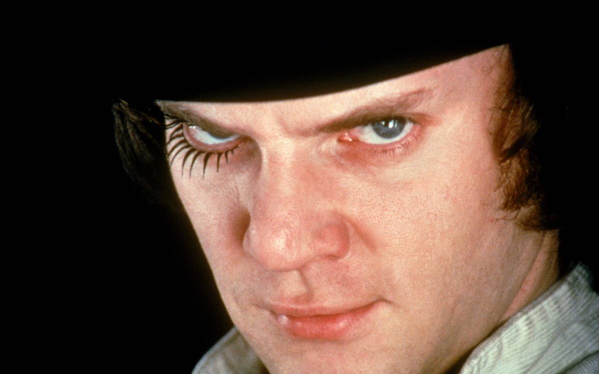 Malcolm McDowell in A Clockwork Orange