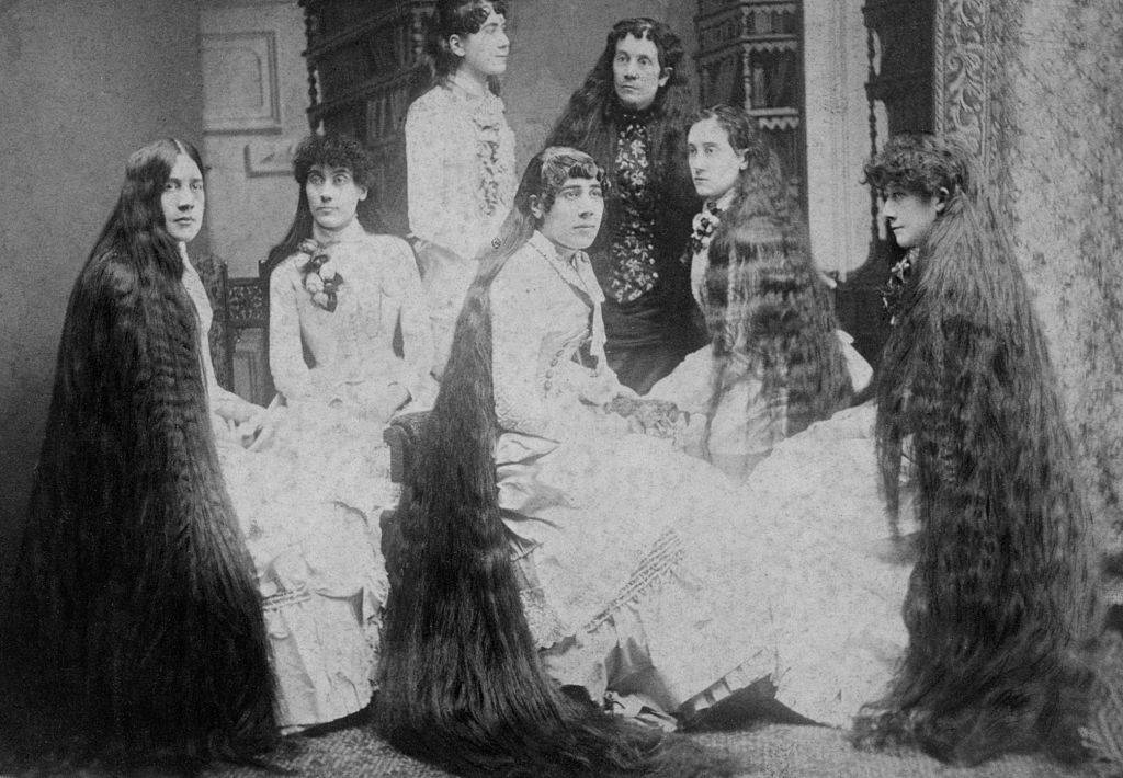 the seven sutherland sisters with long hair