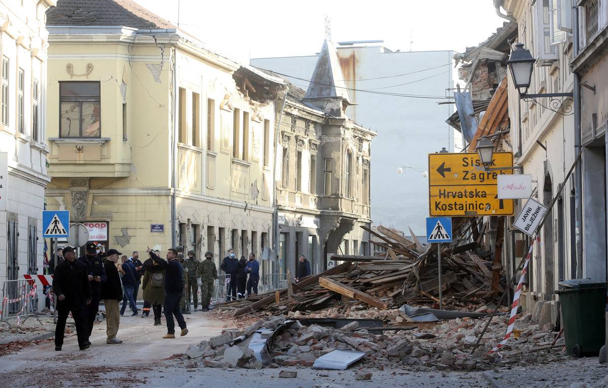 The destructive aftermath of a 6.4 magnitude earthquake in Croatia.