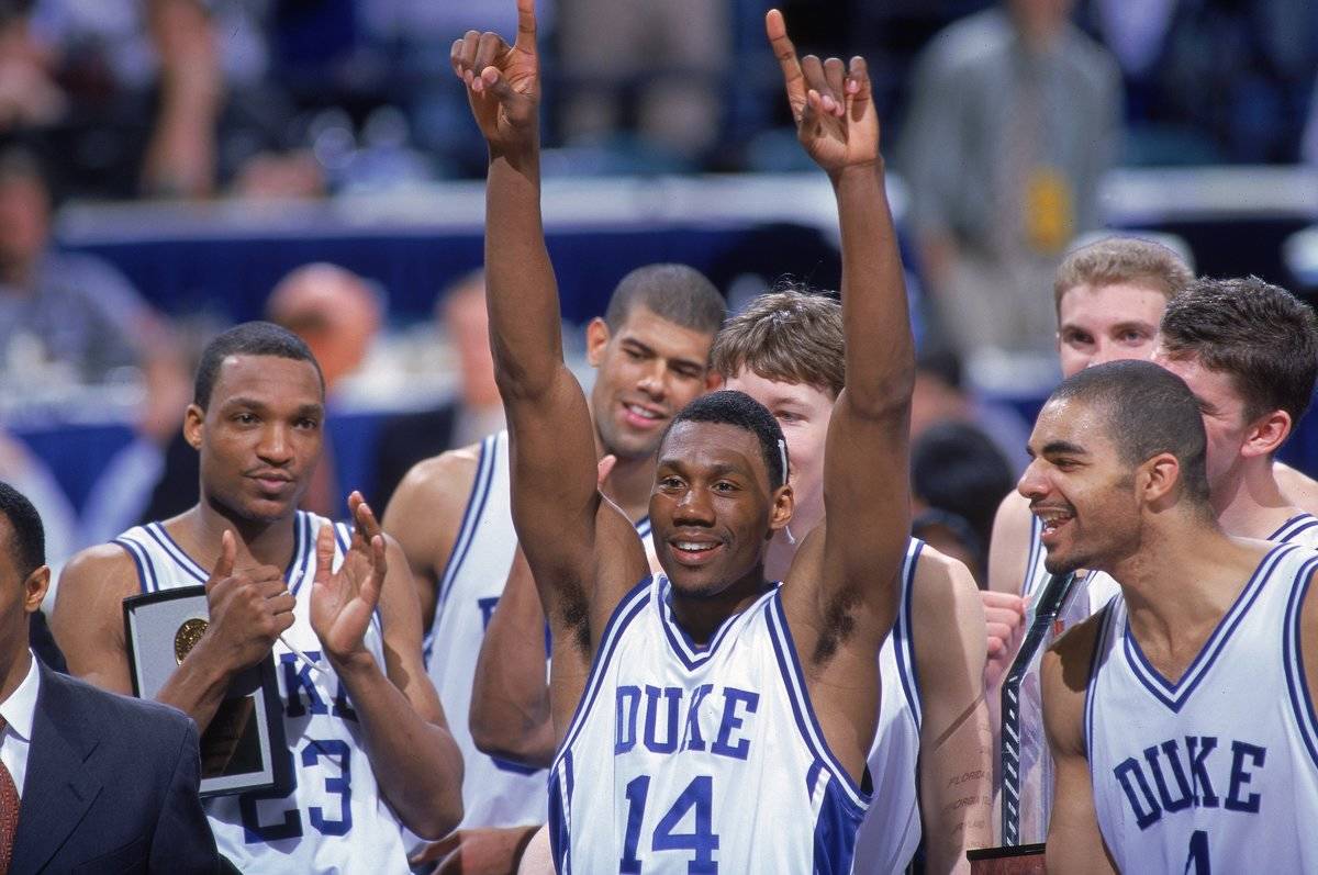 Duke Celebrates winning