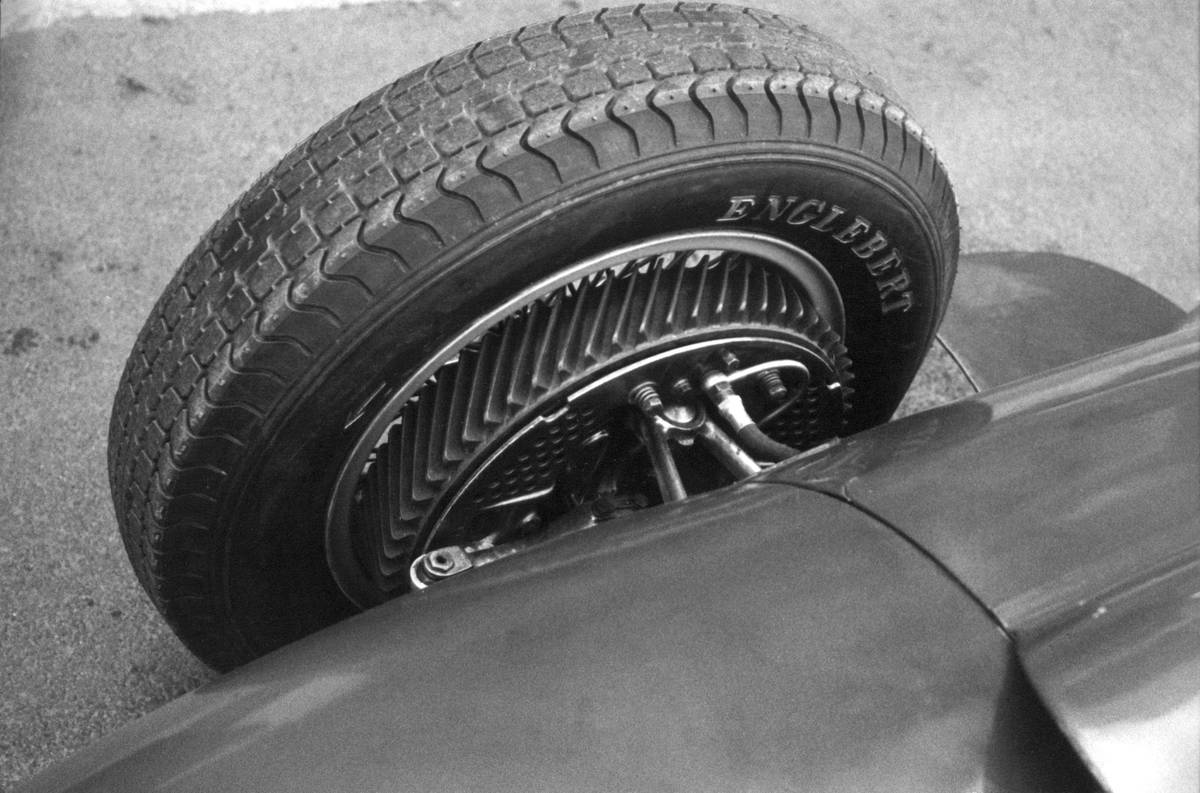 Ferrari 246 F1 Front drum brake detail.