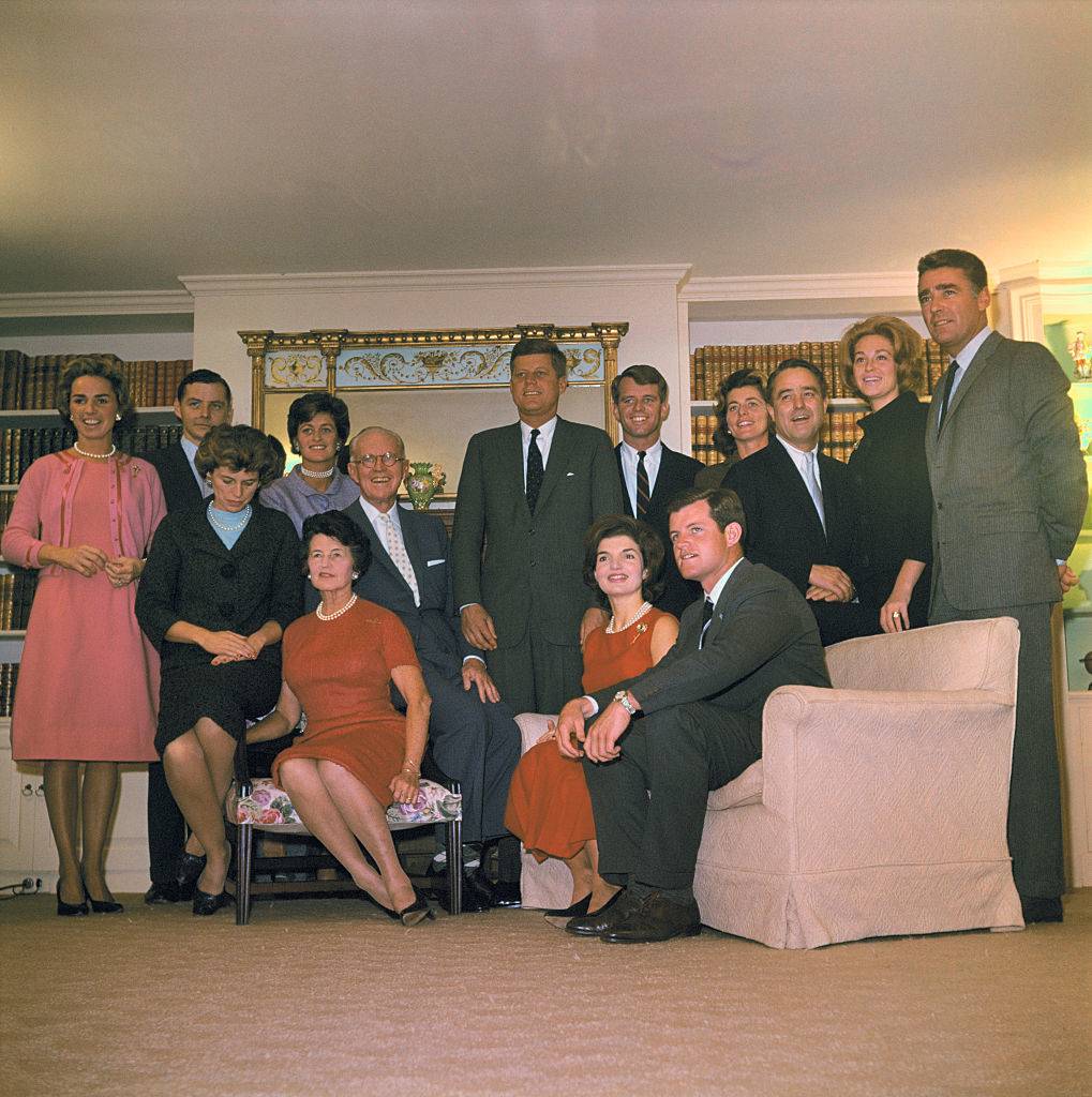 color photo of the kennedy family