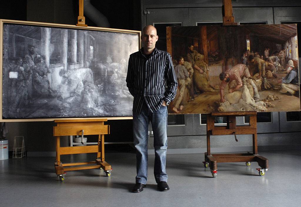 michael varcoe-cocks with some paintings