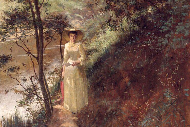 the letter painting by McCubbin