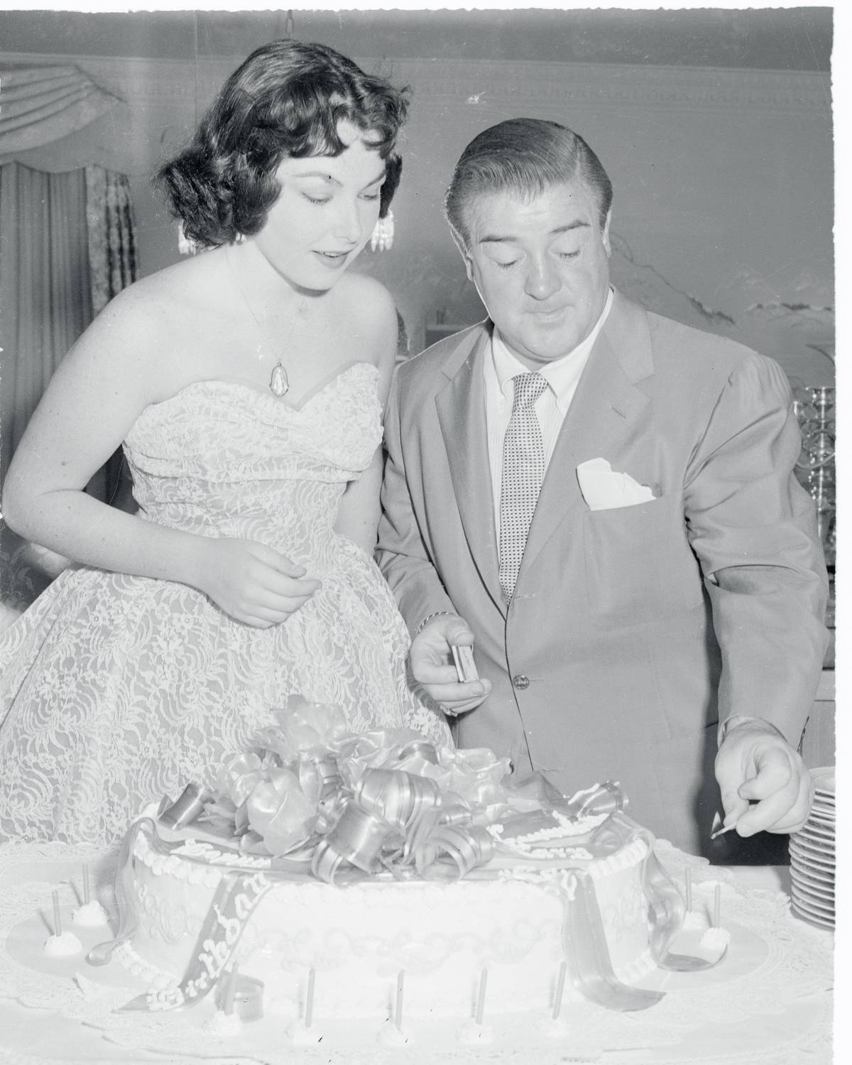 Lou Costello with Daughter Carole Lou