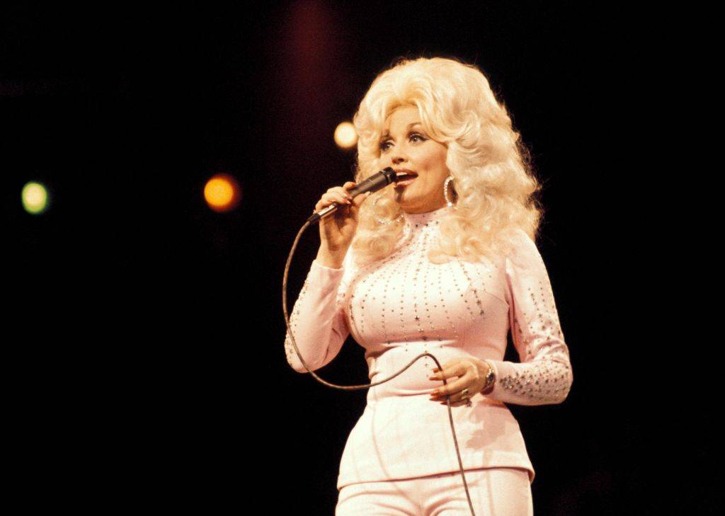 Dolly Parton performing on stage