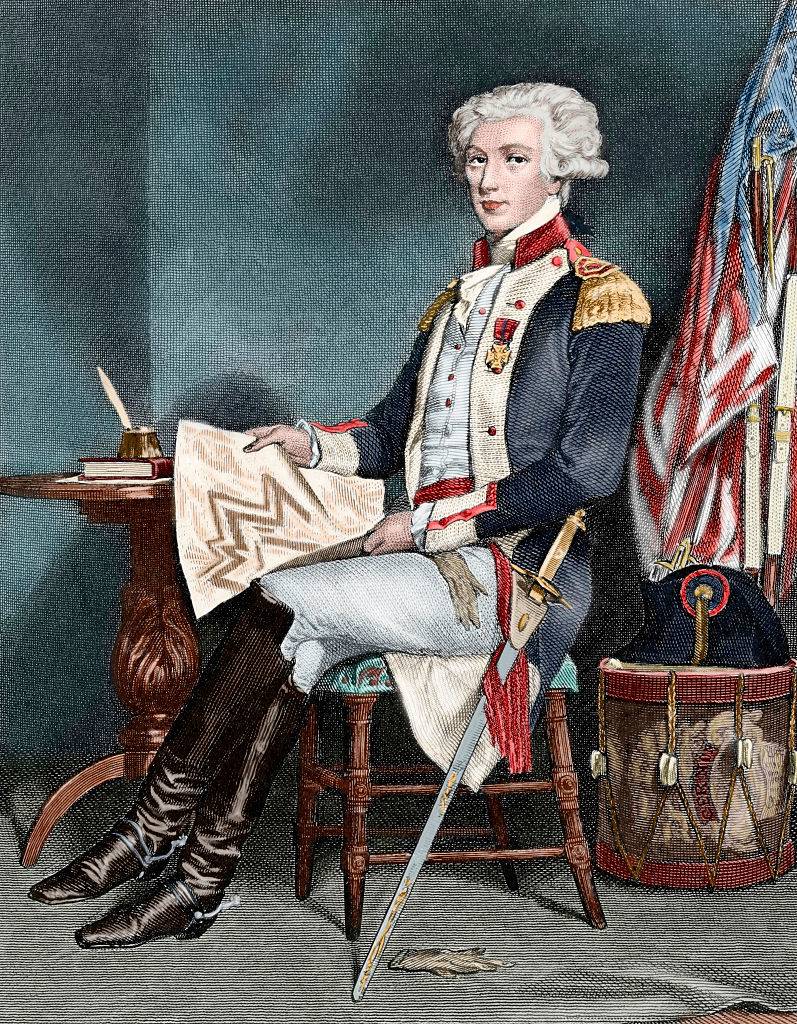 marquis de lafayette portrait from 19th century