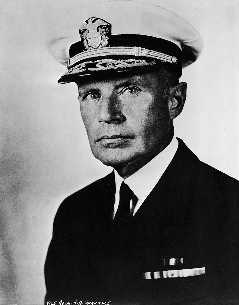 raymond a spruance black and white photo