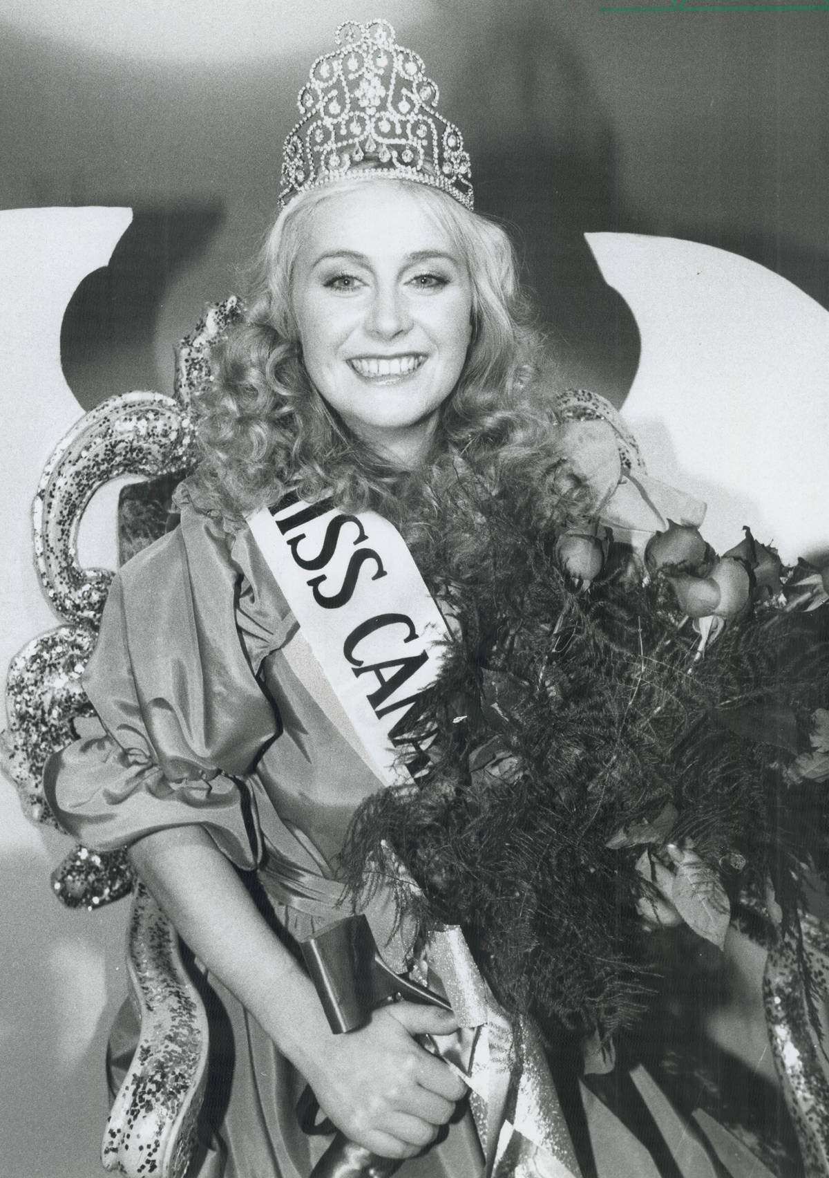 New queen: Edmonton's Cynthia Kereluk; 23; smiles radiantly after being crowned Miss Canada last nig...