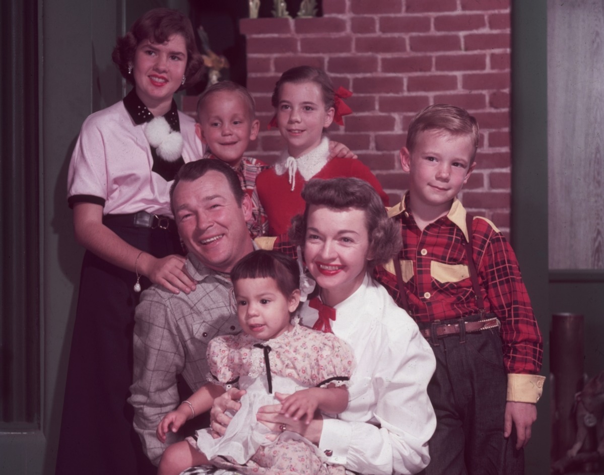 Roy Rogers family portrait with children and wife