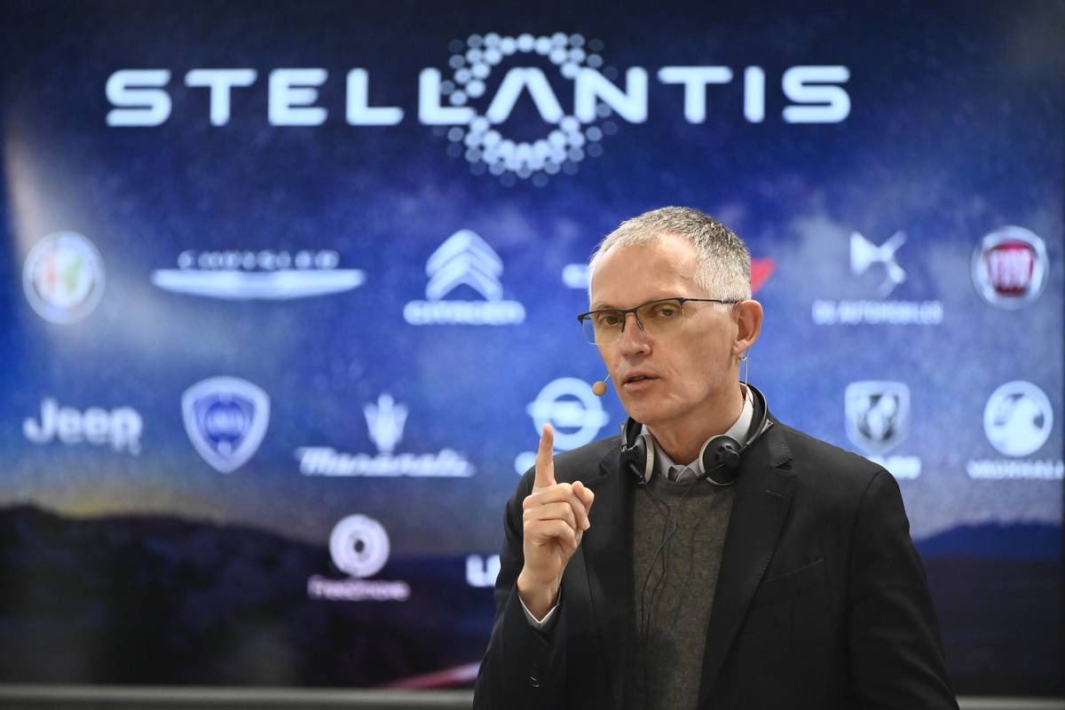 CEO Of Stellantis Holds Press Conference After Meeting Workers