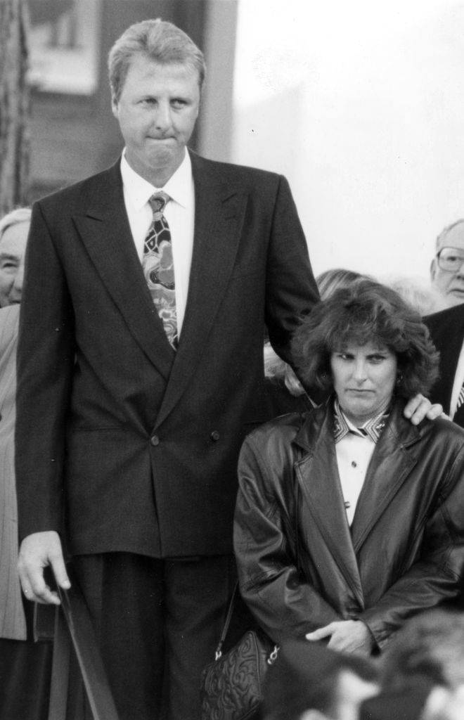 Larry and Dinah Bird at a funeral