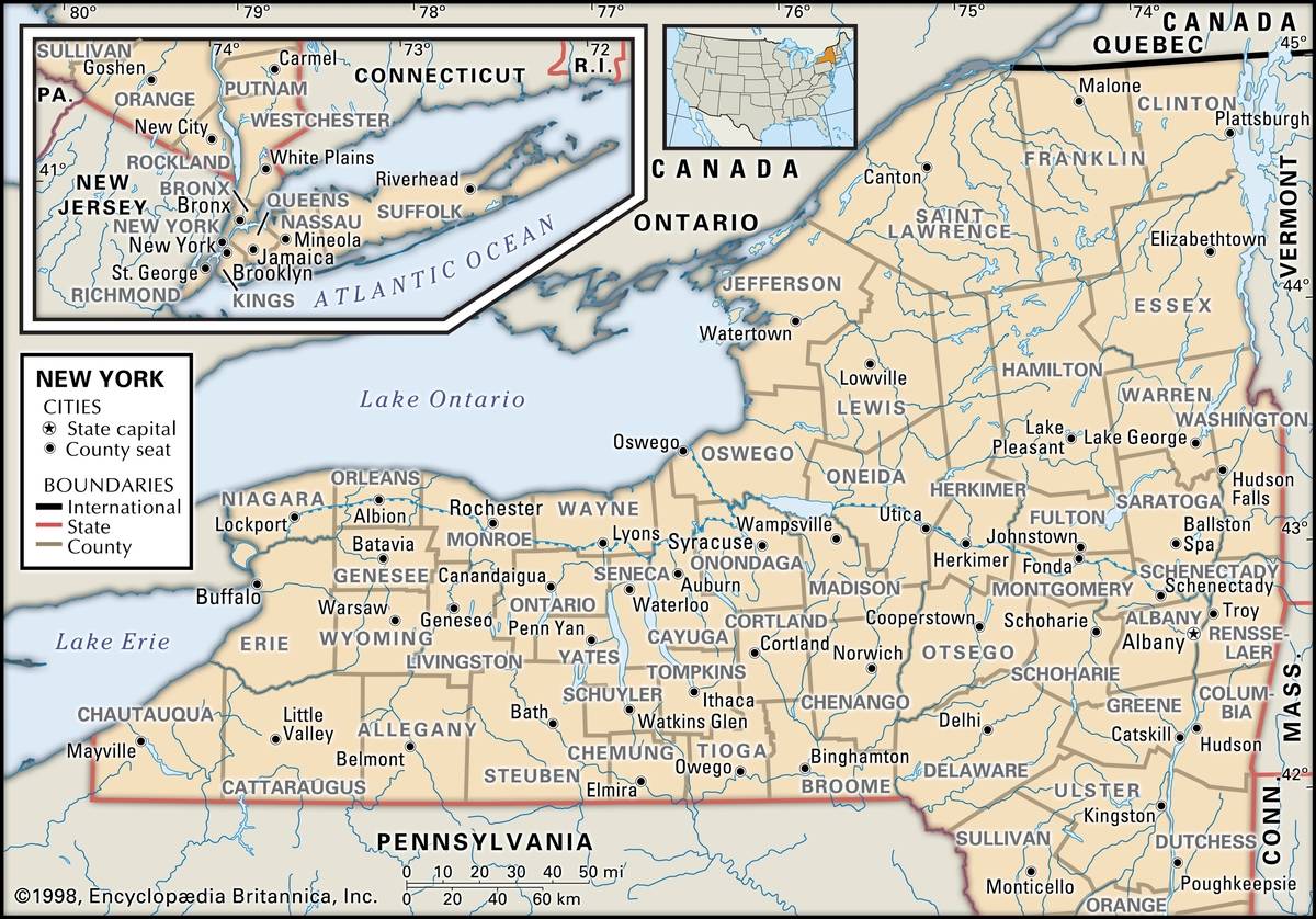 Political Map Of New York