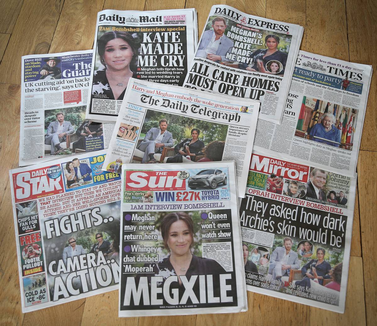 UK Newspapers React To The Duke And Duchess Of Sussex Interview With Oprah Winfrey