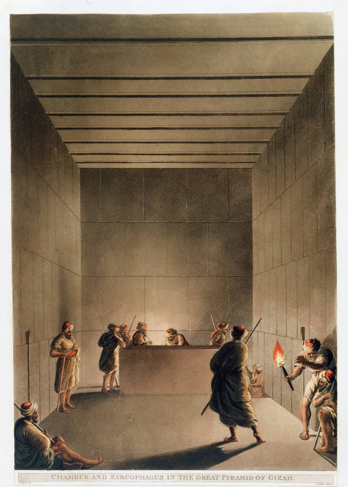 Chamber And Sarcophagus In The Great Pyramid Of Giza' Egypt 1802