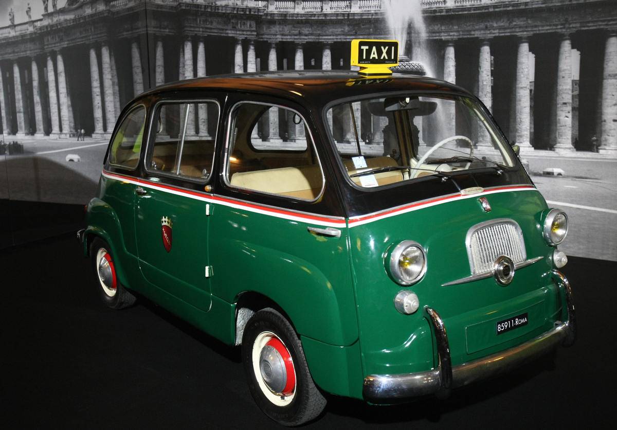 An Italian taxi Fiat 600 Multipla 1958
