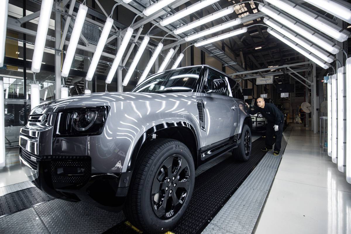 Automobile Production at Jaguar Land Rover Plc Plant
