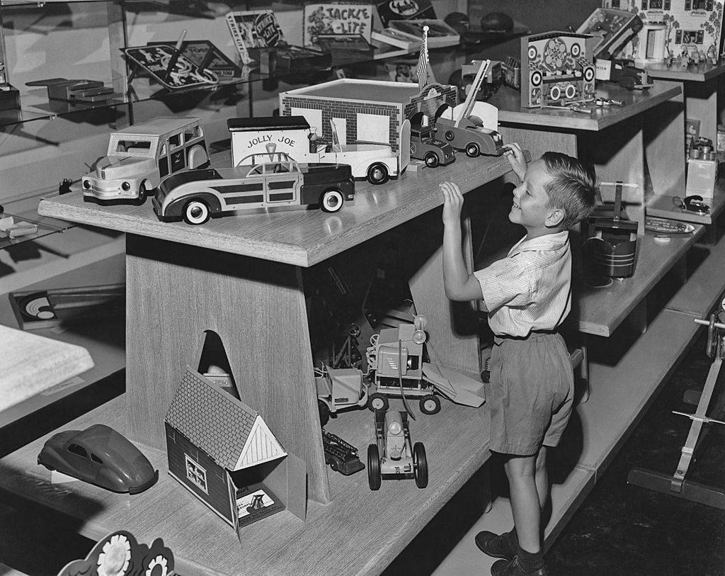 Small boy in toy store