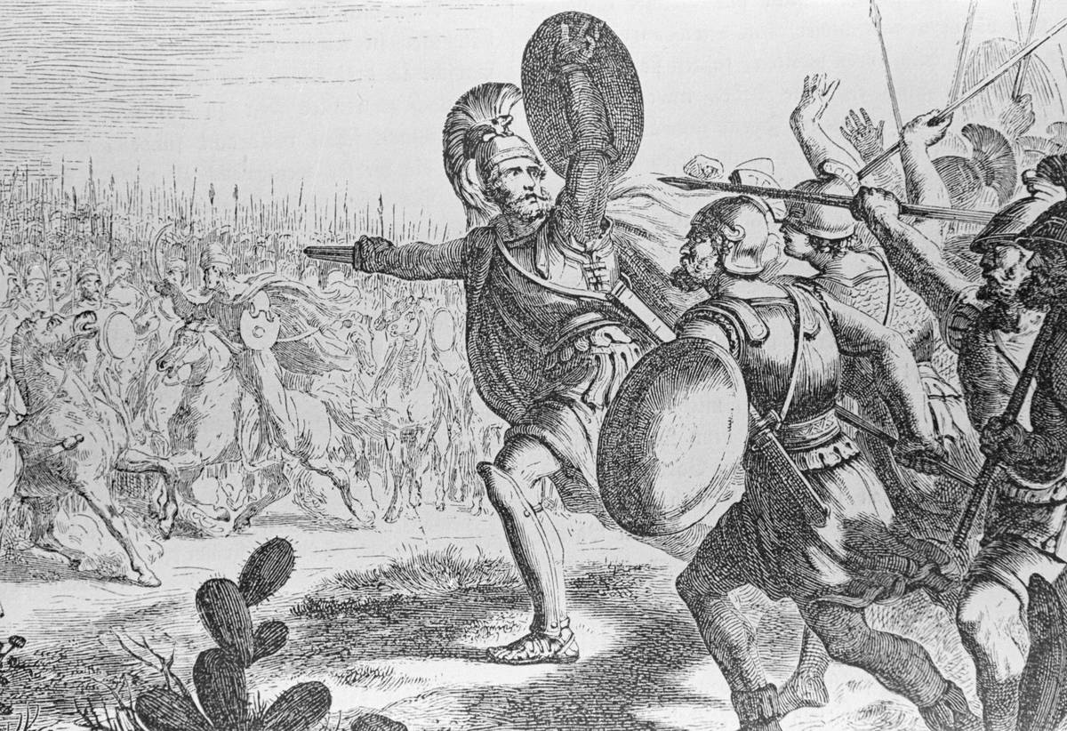 Illustration Showing the Battle of Thermopylae