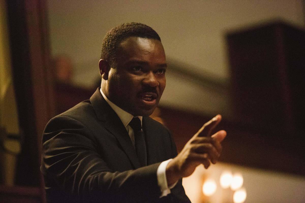 David Oyelowo pointing intensely as Dr. Martin Luther King Jr. in Selma