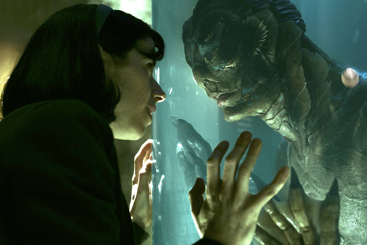 woman looking at a creature