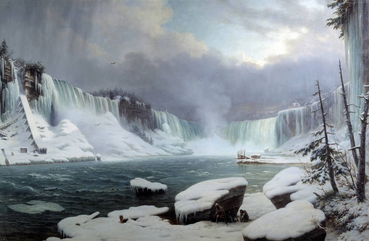 The Great Cataract at Niagara by Hippolyte Sebron