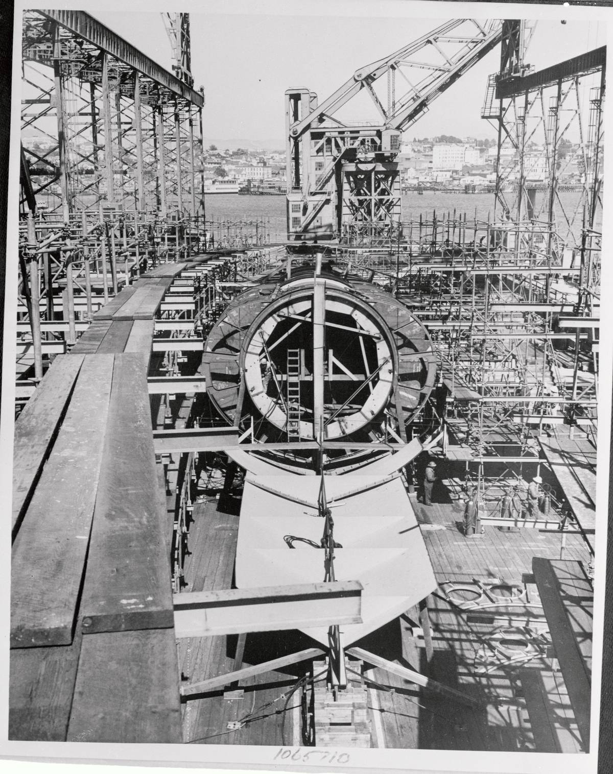 The USS Grayback Being Constructed