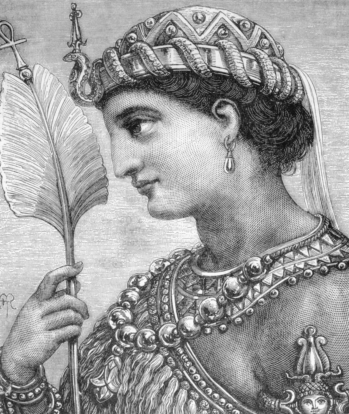 Profile Illustration of Cleopatra