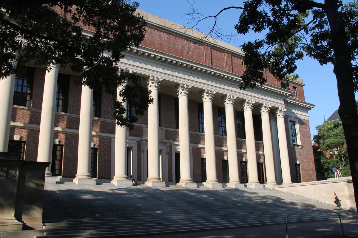 Photo taken on July 14, 2020 shows a view of the campus of Harvard University in Cambridge of Massachusetts, the United States.