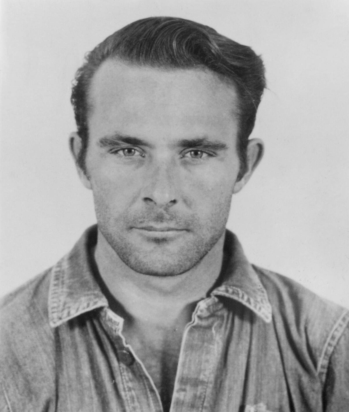 A police mug shot of American criminal Clarence Anglin (born 1931), who escaped from Alcatraz Federal Penitentiary in San Francisco on 11th June 1962.