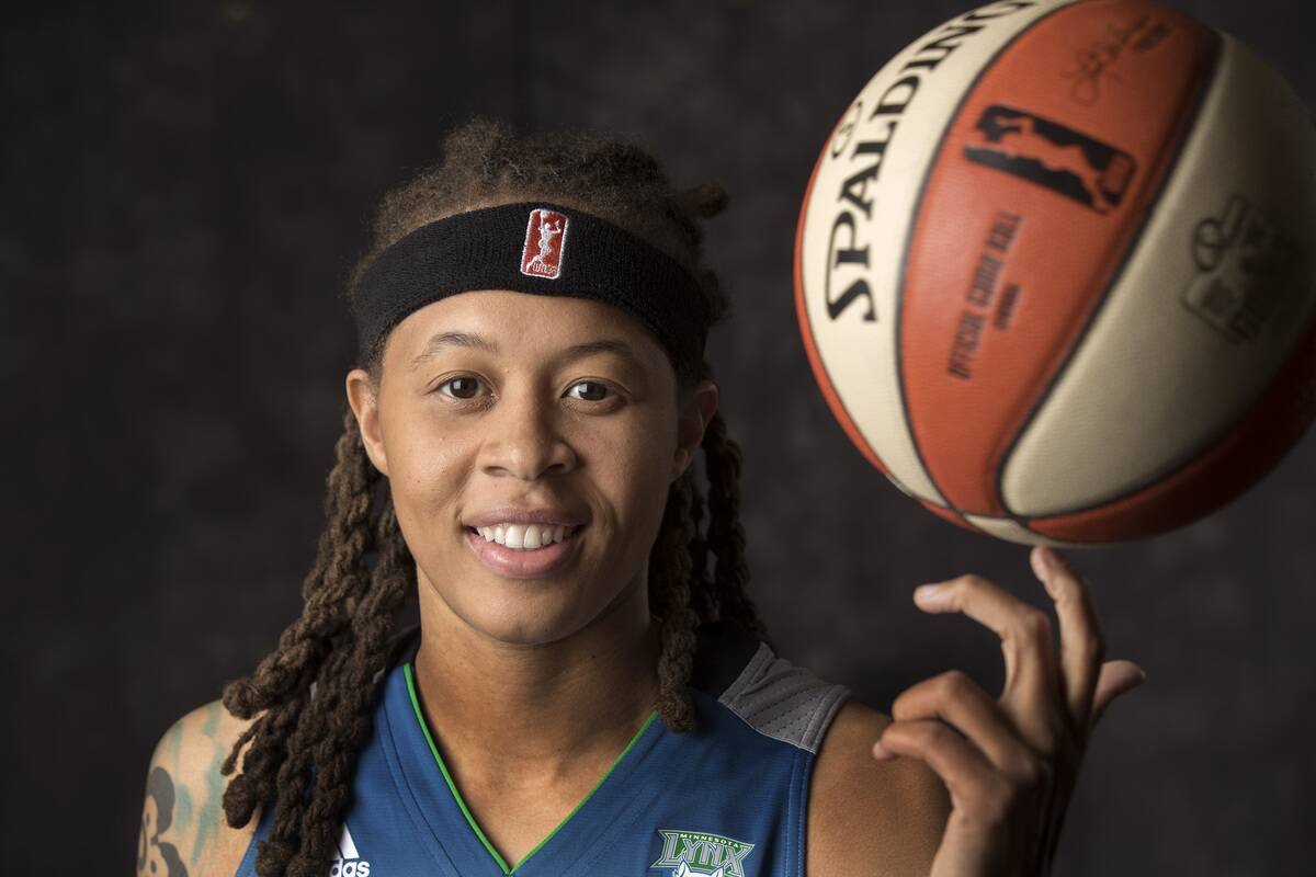 Guard Seimone Augustus during Minnesota Lynx media day at Mayo Clinic Square Monday May 1, 2017 in Minneapolis, MN.] JERRY HOLT ‚Ä¢ jerry.holt@startribune.com