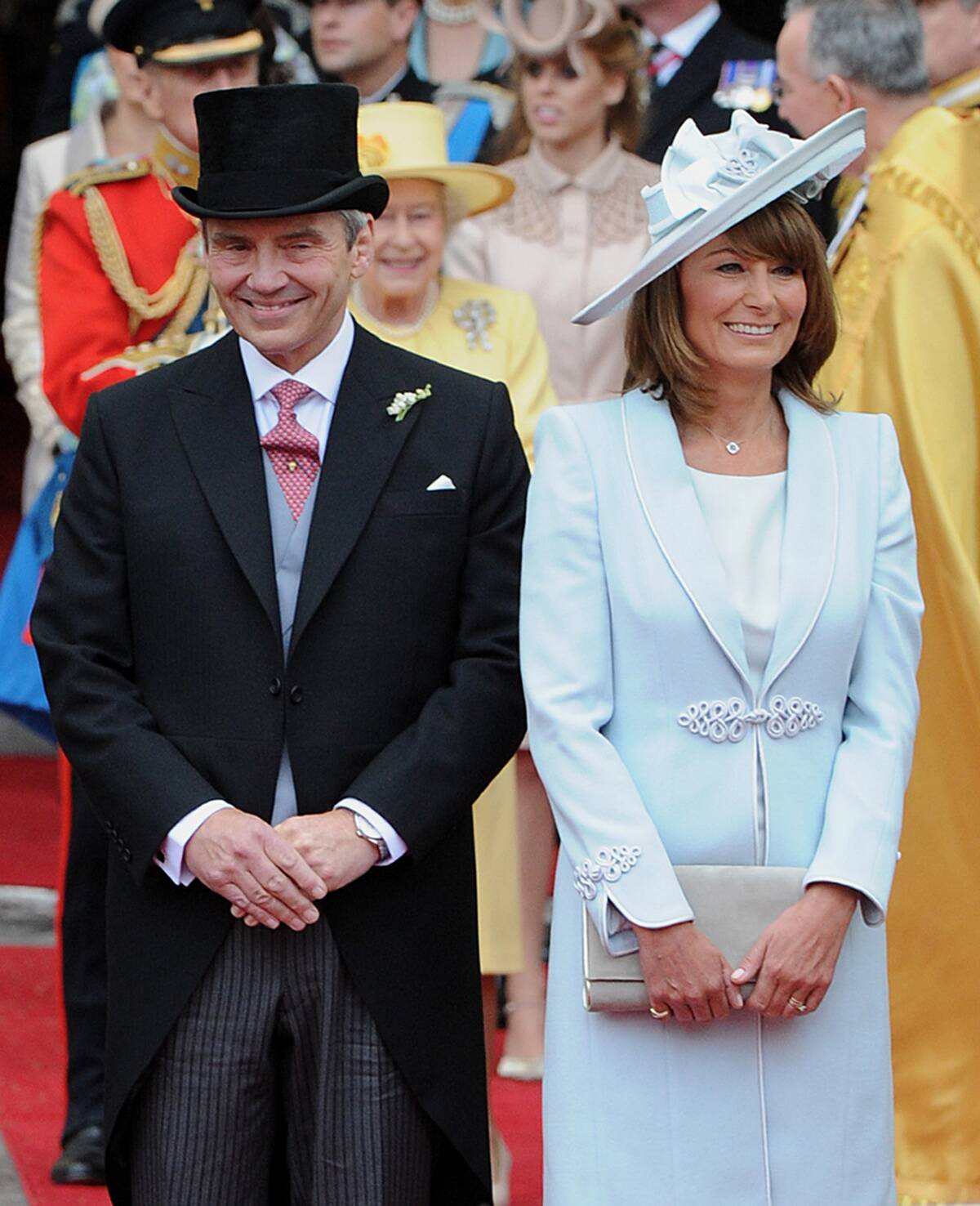 Michael Middleton (L) and Carole Middlet